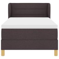 Boxspringbed met matras stof donkerbruin 80x200 cm - thumbnail