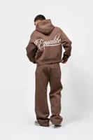 Equalité Yuki Oversized Scuba Full Zip Hoodie Heren Bruin - Maat S - Kleur: Bruin | Soccerfanshop - thumbnail