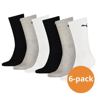 Puma Sportsokken Zwart Grijs Wit 6-pack-47/49