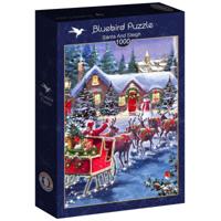 Santa And Sleigh Puzzel 1000 stukjes - thumbnail