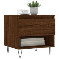 Salontafels 2 st 50x46x50 cm bewerkt hout bruin eikenkleur - thumbnail