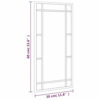 VidaXL Wandspiegel rechthoekig 30x60 cm ijzer zwart - thumbnail