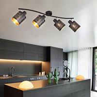 Globo Plafondlamp zwartTunno 4-lichts - 15342-4 - thumbnail