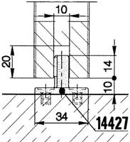 Hawa ondergeleider - 14427 - Junior 40/60/120 -spelingsvrij - 10 mm - thumbnail