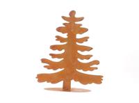 Beeld everlands kunstkerstboom metaal roest H30cm - thumbnail
