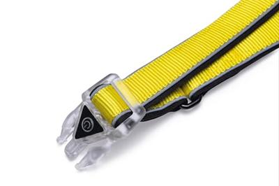 Beeztees Safety Gear Parinca Premium - Hondenriem - LED - Nylon - Geel -