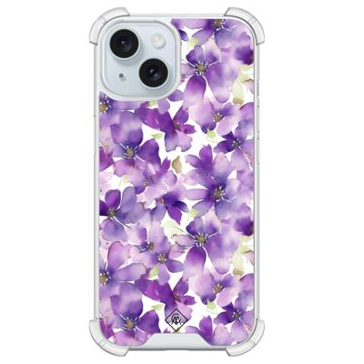 iPhone 13 shockproof hoesje - Floral violet iPhone 13 shockproof hoesje - Floral violet
