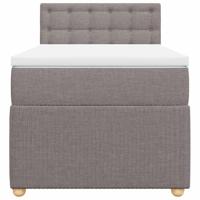 Boxspring met matras stof taupe 90x190 cm - thumbnail