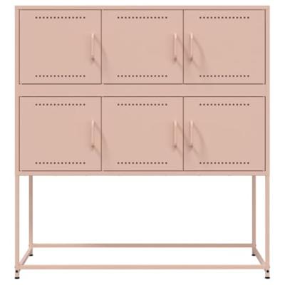 Dressoir 100,5x39x107 cm staal roze