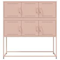 Dressoir 100,5x39x107 cm koudgewalst staal roze - thumbnail