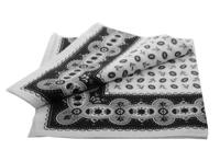 Boeren zakdoek Koffieboon zwart 55 x 55 cm - Katoenen boerenzakdoek bedrukt - thumbnail