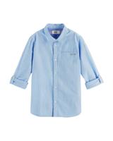 Classic yarn-dyed stripe long sleeve shirt - thumbnail