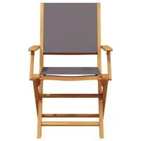 3-delige Bistroset stof en massief hout antracietkleurig - thumbnail