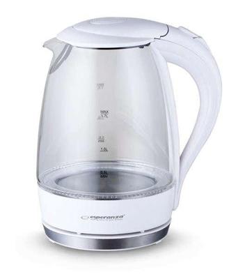 Esperanza EKK011W Waterkoker 1,7 l Wit, Multi kleuren 2200 W