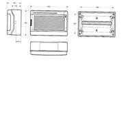Groepenkast leeg 1 rij met deur + dinrail IP65 - 4517688 - thumbnail