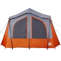 Tent 5-persoons waterdicht grijs en oranje - thumbnail