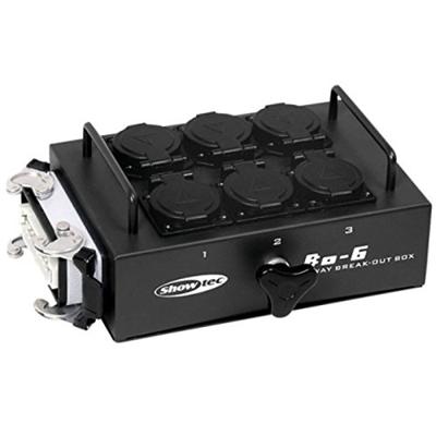 Showtec BO-6-S1 Stroomverdeler 16-polig naar 6x Schuko