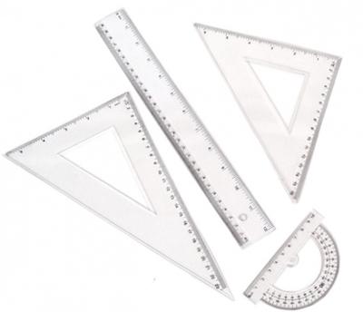 Merkloos Linialen set - Liniaal set - 4 delig