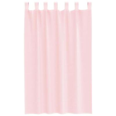 VidaXL Gordijnen voile met lussen 2 st 140x175 cm lichtroze VidaXL Gordijnen voile met lussen 2 st 140x175 cm lichtroze