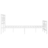 Bedframe met hoofd- en voeteneinde metaal wit 180x200 cm - thumbnail