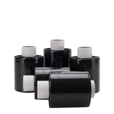 Mini wikkelfolie bundelfolie 20 micron 10 cm x 250 meter zwart | 40 stuks