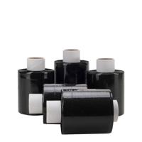 Mini wikkelfolie bundelfolie 20 micron 10 cm x 250 meter zwart | 40 stuks - thumbnail