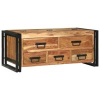 Salontafel met lade Bruin 90 x 50 x 38 cm Massief acaciahout - thumbnail