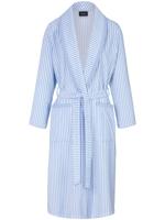 Cawö Cawö Dames Badjas met Sjaalkraag 3423 mittelblau 36 - thumbnail