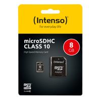 Intenso High Performance microSDHC-kaart 8 GB Class 10 Incl. SD-adapter - thumbnail