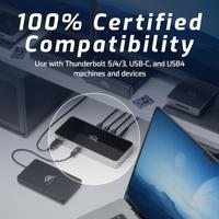 OWC Thunderbolt 5 Hub, 3 x Thunderbolt 5 poorten, USB-A-poort, tot 80/120 Gb/s, tot 3 8k beeldschermen, 140 W voeding en opladen, compatibel met Mac & PC, Thunderbolt 5/4/3, USB4 en USB-C - thumbnail
