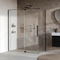 BRAUER Stellar Douchecabine - 160x90x200cm - draaideur - glascoating - omkeerbaar - helder glas - mat zwart GS-SRC1H16090200MZ - thumbnail