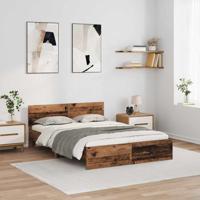 Bedframe met hoofdeinde Oud Hout 120 x 200 cm Bewerkt hout - thumbnail