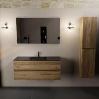 MONDIAZ AIVY 120cm badmeubel Chai, wastafel Urban solid surface midden 1 kraangat (AI-351621URBAN-SI - AI-M120CHMI) - thumbnail