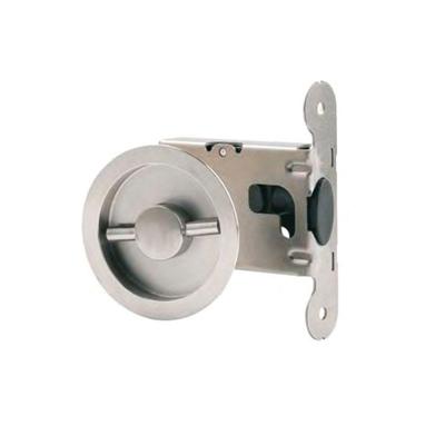 Hardbrass Schuifdeurslot met haak rond - RVS Hardbrass Schuifdeurslot met haak rond - RVS