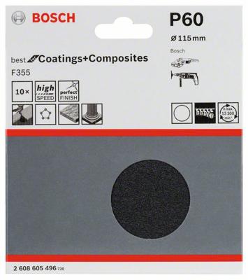 Bosch Accessories 2608605496 Schuurpapier voor schuurschijf Met klittenband, Ongeperforeerd Korrelgrootte (num) 60 (Ø) 115 mm 10 stuk(s) Bosch Accessories 2608605496 Schuurpapier voor schuurschijf Met klittenband, Ongeperforeerd Korrelgrootte (num) 60 (Ø) 115 mm 10 stuk(s)