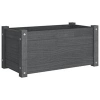 VidaXL Plantenbak 60x31x31 cm massief grenenhout grijs - thumbnail