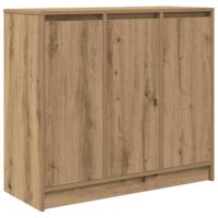 Dressoir ambachtelijk spaanplaat hout ambachtelijk 85x34x76 cm - thumbnail