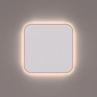 Toiletspiegel Hipp Design SPM T06 Rechthoek 35x35 cm Met Afgeronde Hoeken En Verlichting Koper - thumbnail