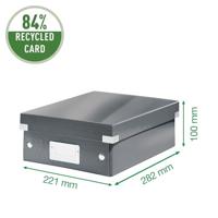 Sorteerbox Leitz WOW Click & Store 220x100x282mm gerecycled karton zwart - thumbnail