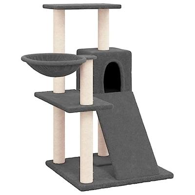 VidaXL Kattenmeubel met sisal krabpalen 82 cm donkergrijs VidaXL Kattenmeubel met sisal krabpalen 82 cm donkergrijs