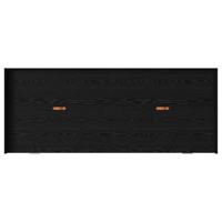 Opbergbedframe met hoofdeinde Zwart Eiken 100 x 200 cm Bewerkt hout - thumbnail