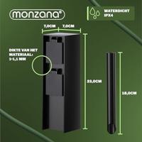 Tuinstopcontact zwart 2-polige stekker 23x7x7cm - thumbnail