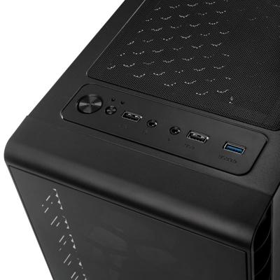Kolink Observatory Lite RGB Tempered Glass Mid Tower Case - Black Midi Tower