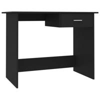 Bureau 100x50x76 cm bewerkt hout wit - thumbnail