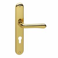 Intersteel Deurkruk Saturnus op ovaal schild profielcilinder 72mm - messing gelakt - thumbnail