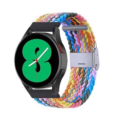 By Qubix - Compatible met Garmin Vivoactive 4 - Vivoactive 4L - Braided nylon bandje - Multicolor Spring - Compatible Garmin bandje - Bandbreedte: 22mm
