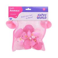 Johntoy happy world & eenhoorn badfiguren, 6st. - thumbnail