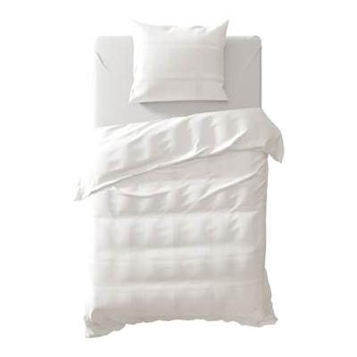 Yellow Sayama dekbedovertrek - 1-persoons (140x200/220 cm + 1 sloop) - Percal katoen - Off-White