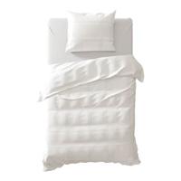 Yellow Sayama dekbedovertrek - 1-persoons (140x200/220 cm + 1 sloop) - Percal katoen - Off-White - thumbnail