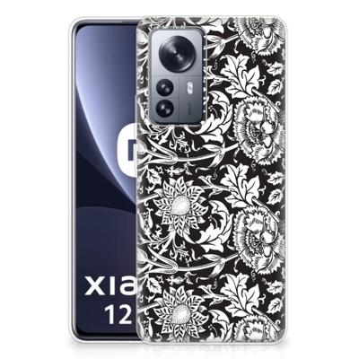 Xiaomi 12 Pro | TPU Case | Black Flowers Xiaomi 12 Pro | TPU Case | Black Flowers
